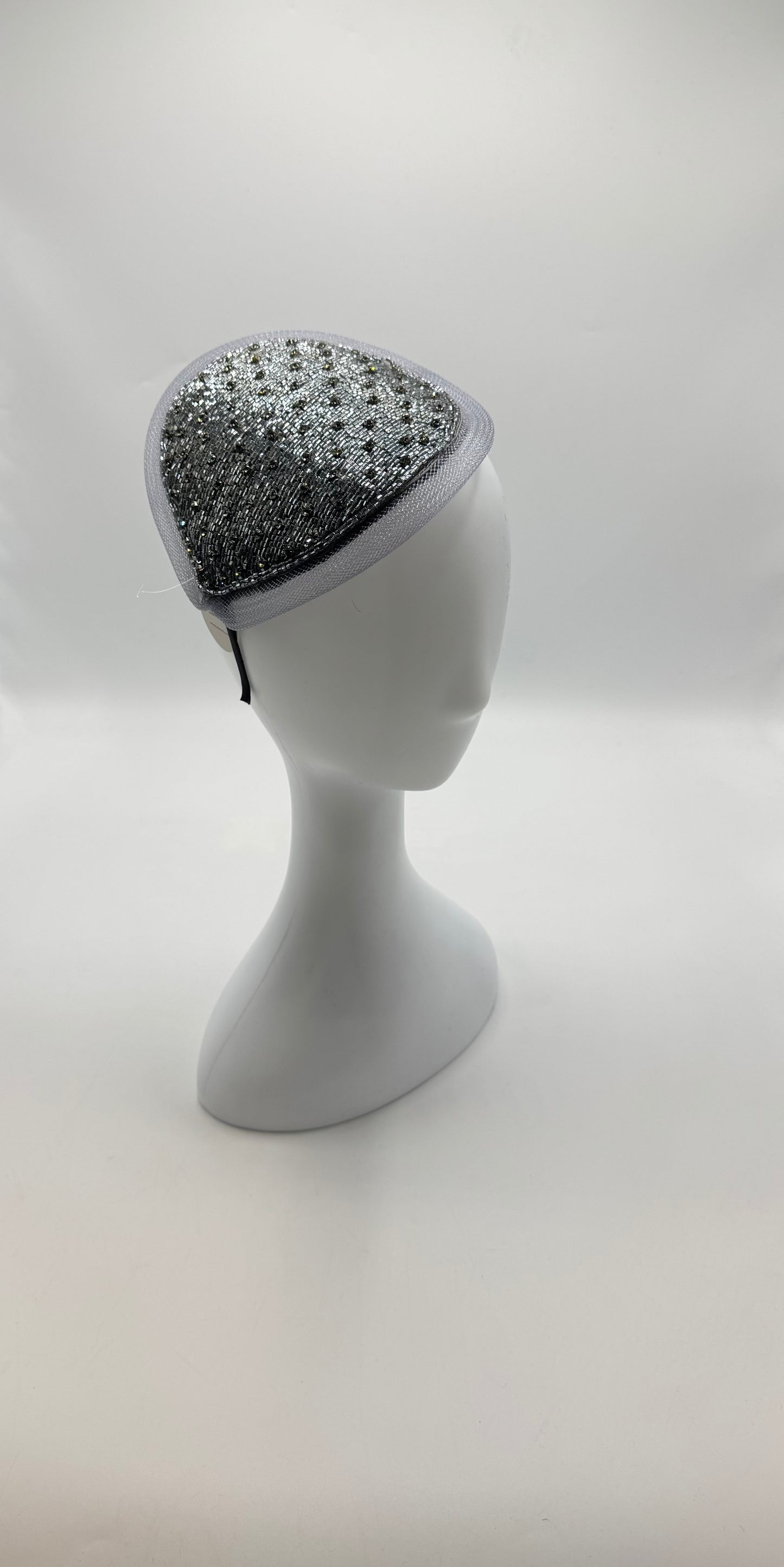 Beaded Fascinator with Rhinestones