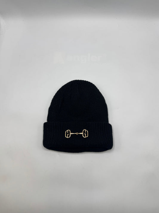 Ribbed Beanie with Buckle
