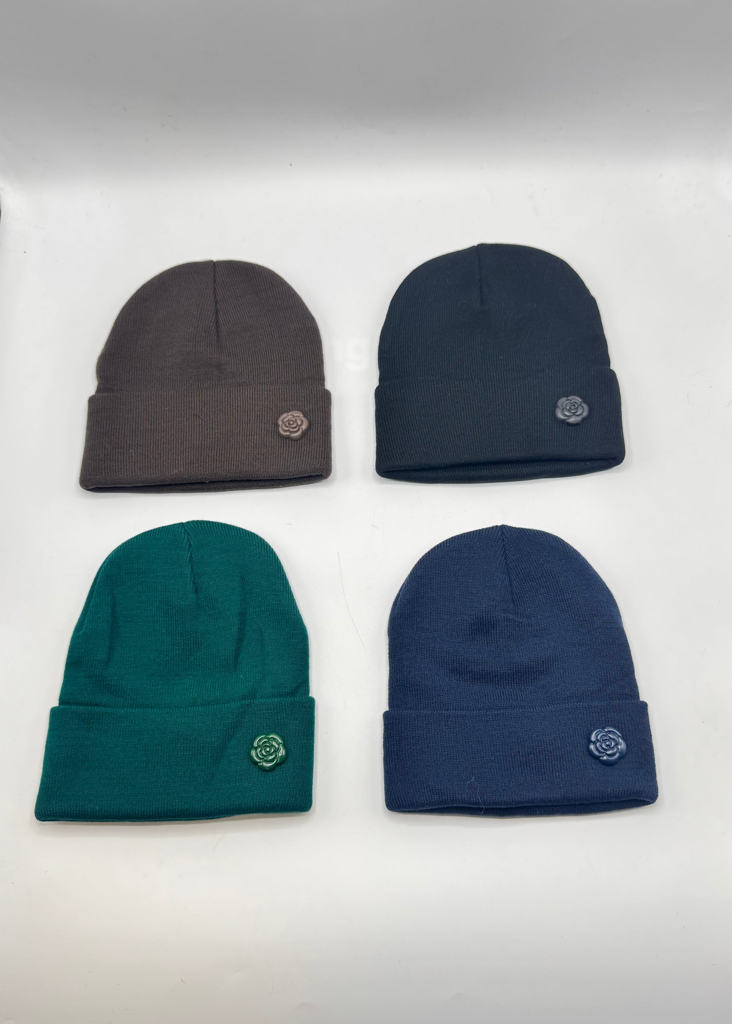 Beanies with Rose Pin
