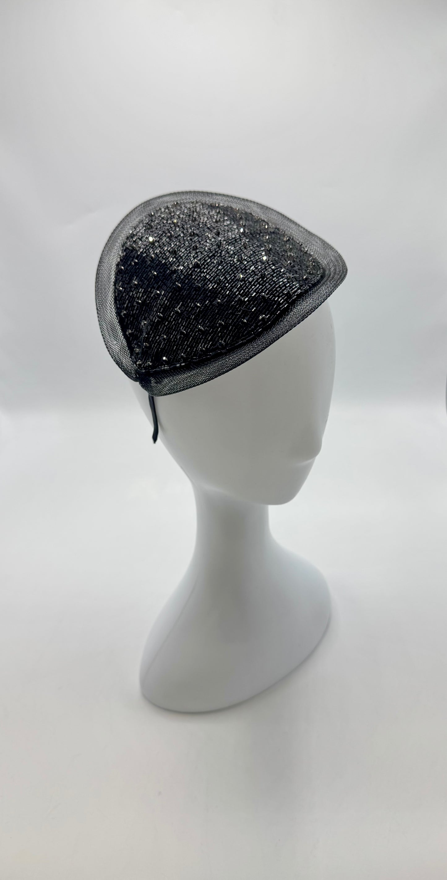 Beaded Fascinator with Rhinestones