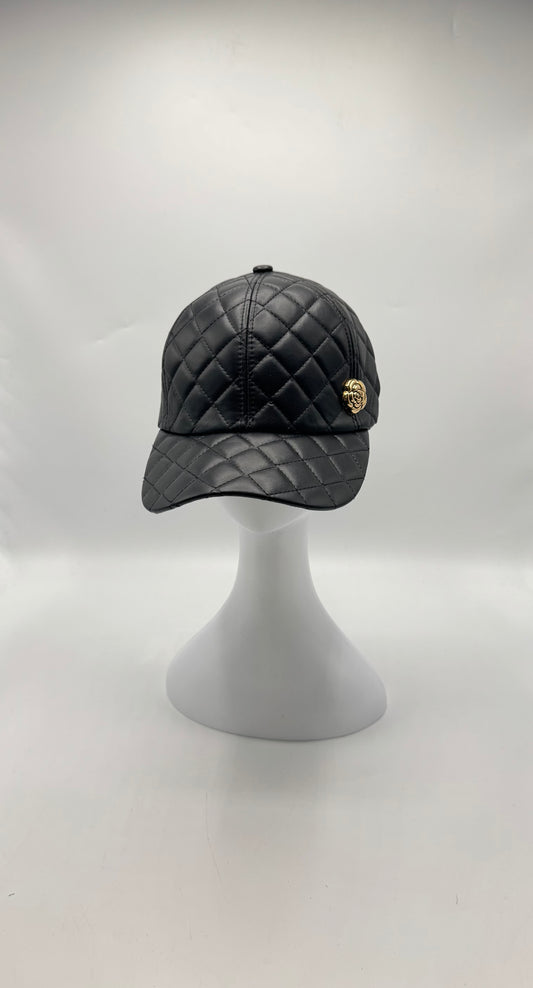 Quilted Leather Baseball cap