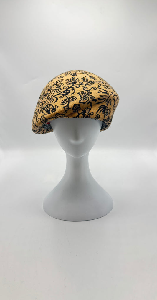 Floral Sculpted Beret
