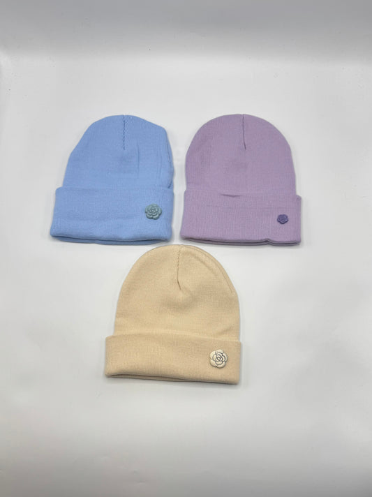 Beanies with Rose Pin